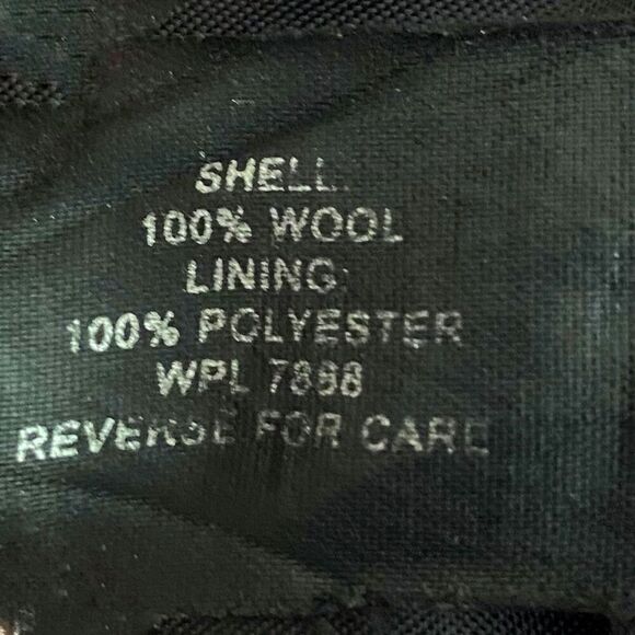 Anne Klein Wool Black Pea Coat Sz M Back Belt Single Breasted Lined - Picture 10 of 12